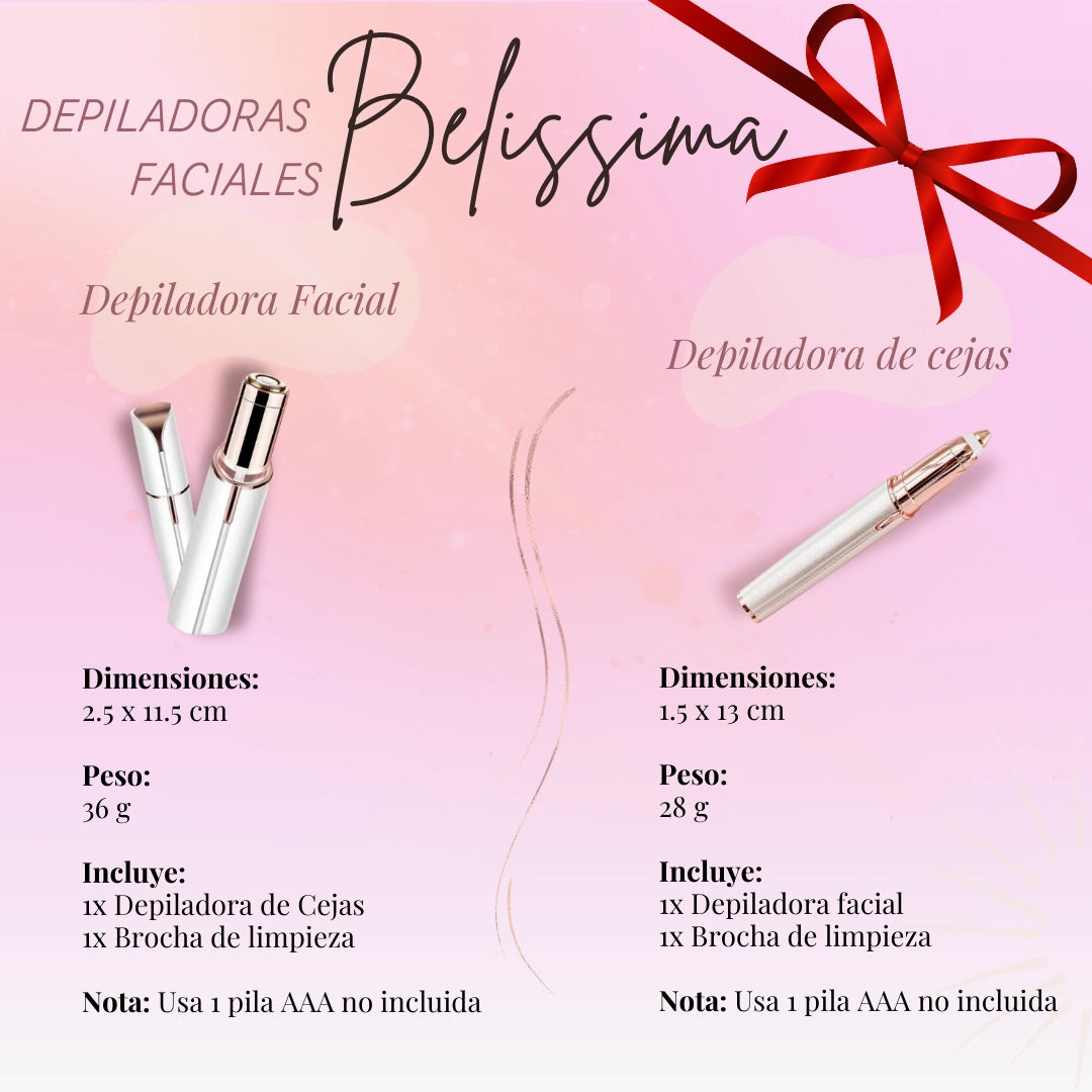 Kit Belissima 10 de Mayo: Mini Depiladora Facial y Lápiz Depilador de Cejas