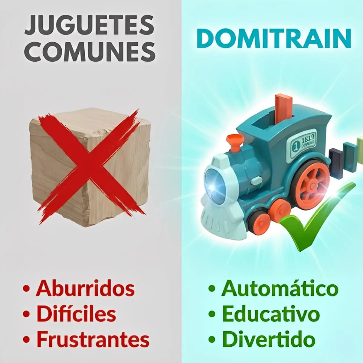DomiTrain™ | Hace el trabajo difícil para que tú disfrutes la magia de derribarlo