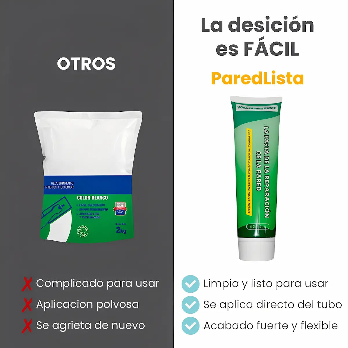 ParedLista™ 3x1 | Tu pared como nueva, en minutos.