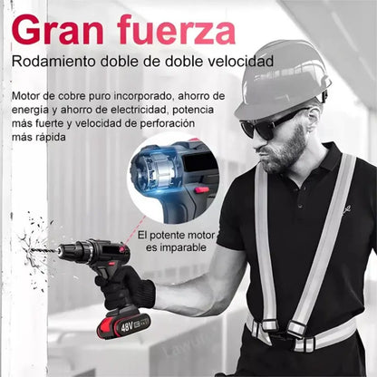 MasterForce: Taladro Rotomartillo Inalámbrico Negro con 2 Baterías