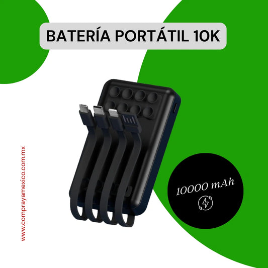 PowerMax 10K: Cargador Portátil para Celular 10000 mAh
