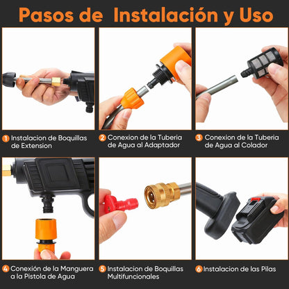 HidroPower 360: Pistola Hidrolavadora Inalambrica