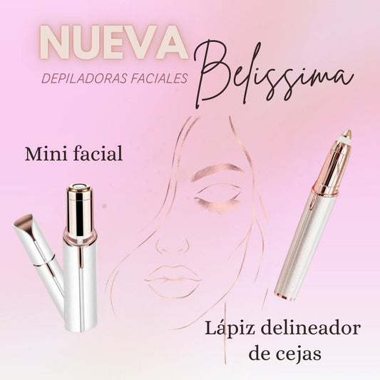 Kit Belissima: Mini Depiladora Facial y Lápiz Depilador de Cejas