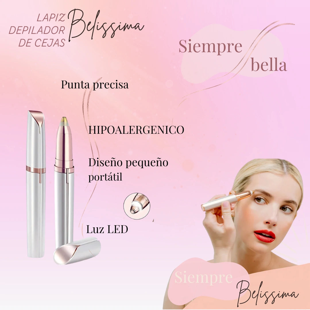 Kit Belissima: Mini Depiladora Facial y Lápiz Depilador de Cejas