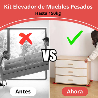 LiftPro Max: Kit Elevador de Muebles Pesados